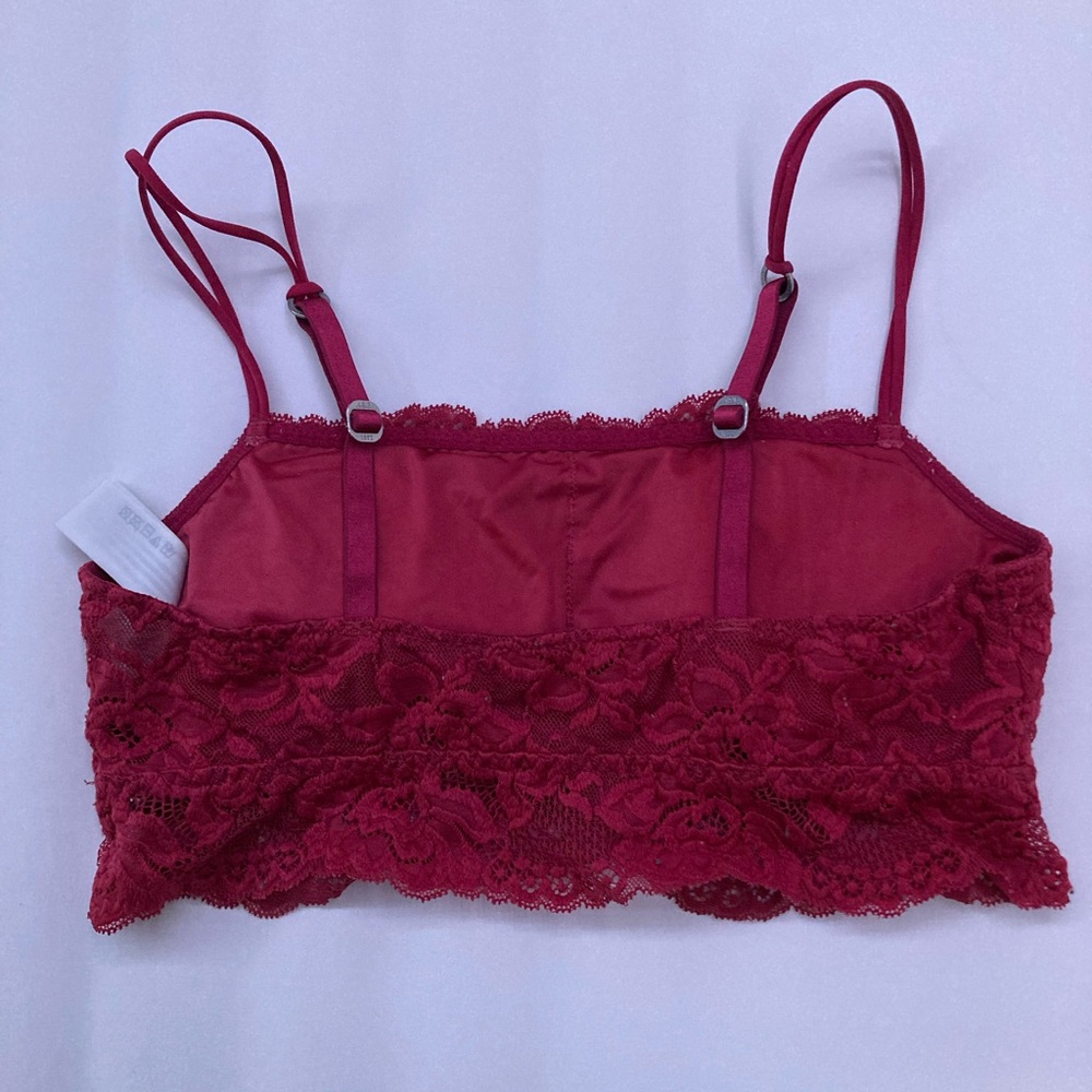 Abercrombie & Fitch Red Floral Lace Strappy Bralette - Picture 4 of 7
